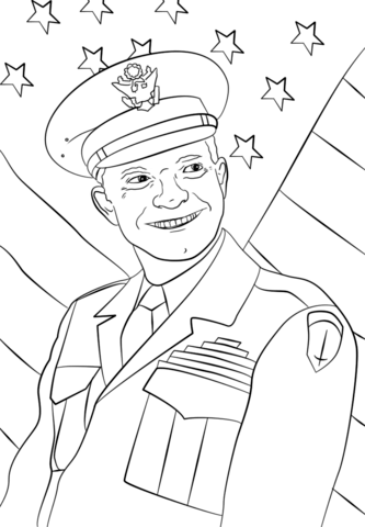 General Dwight Eisenhower Coloring Page